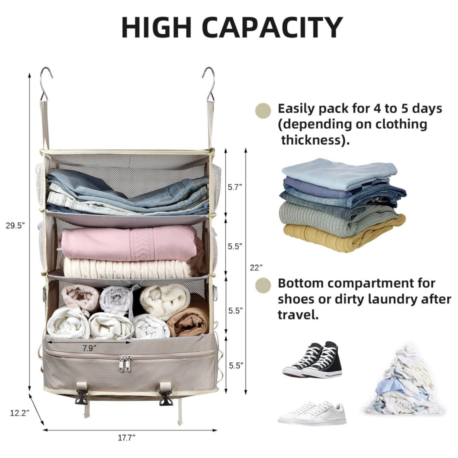 ON SALE🔥Protable Hanging Travel Shelf Bag