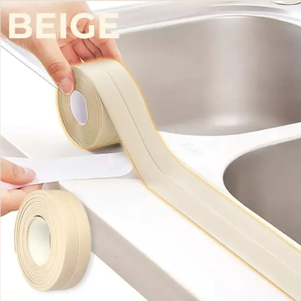 Waterproof Self Adhesive Caulk Strip Tape Sealer (10.5FT) For Kitchen, Bathroom & More