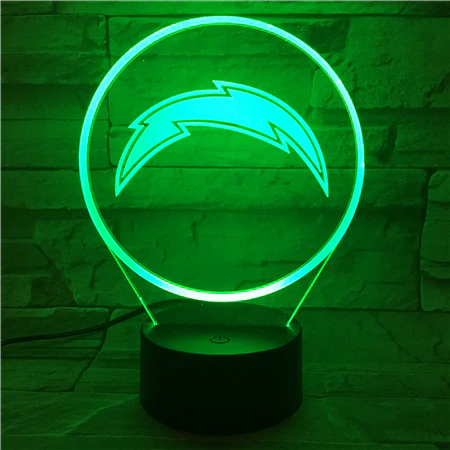 LOS ANGELES CHARGERS 3D LED LIGHT LAMP