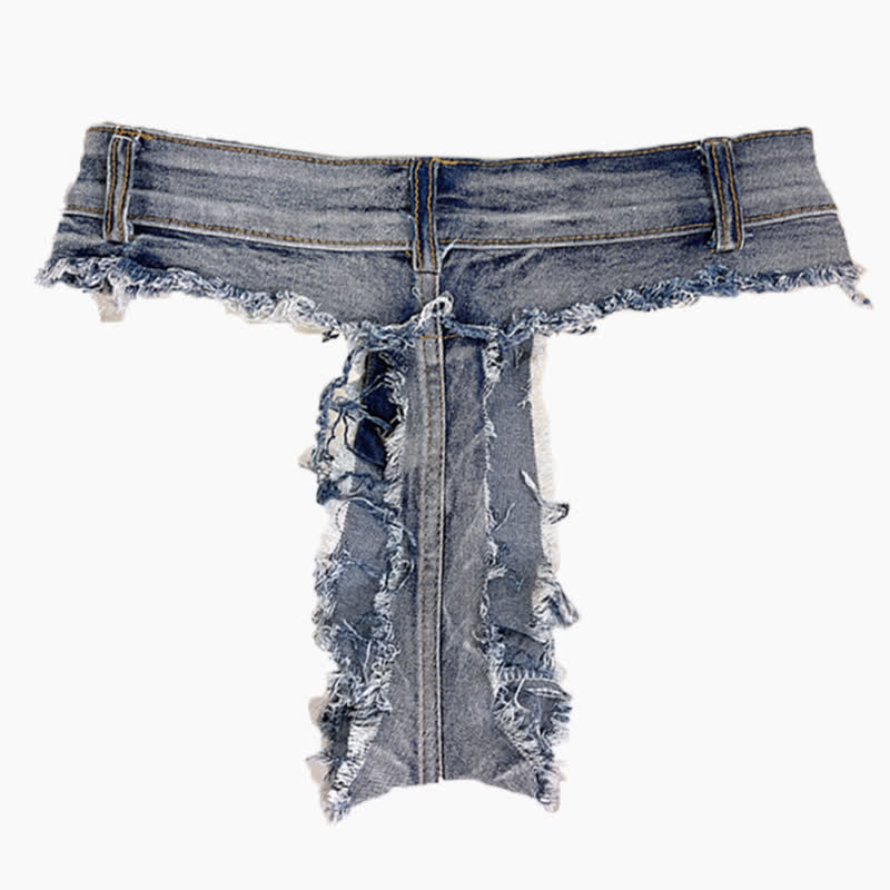 Sexy Denim G-String Lingerie