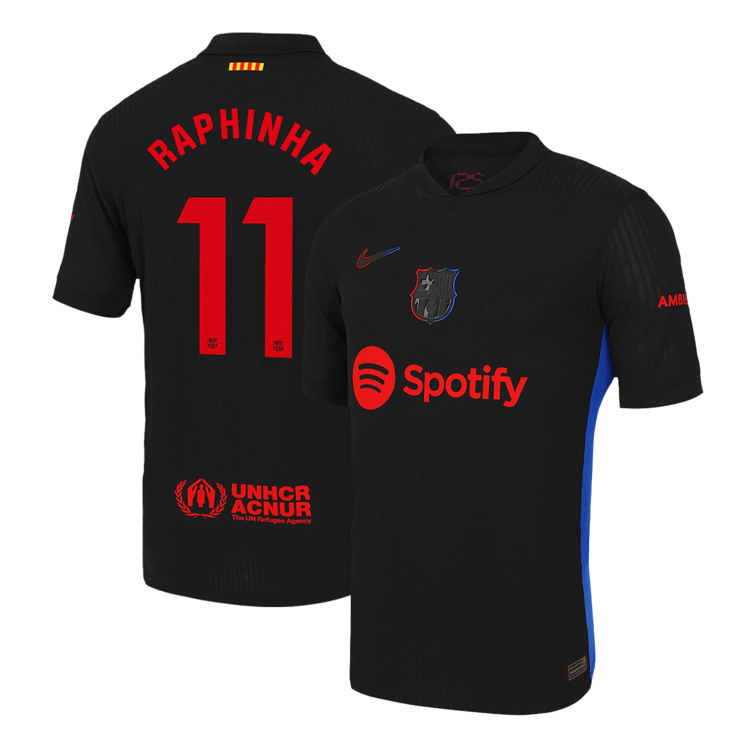 Authentic Barcelona RAPHINHA #11 away football shirt for the 2024/25 season