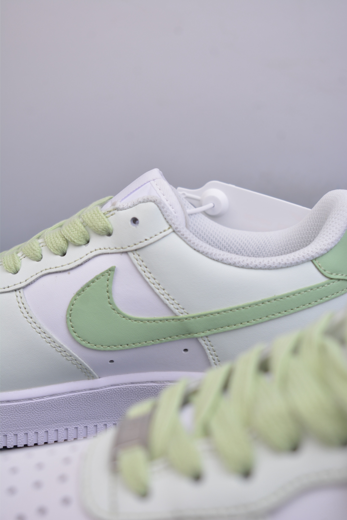 Stussy x Nike Air Force 1 07 Low Sneakers White Green Apple DY8899-002