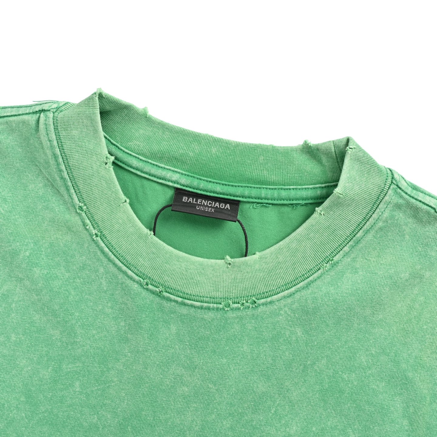 Balenciaga 25ss Masking Tape Washed Ripped Short Sleeve