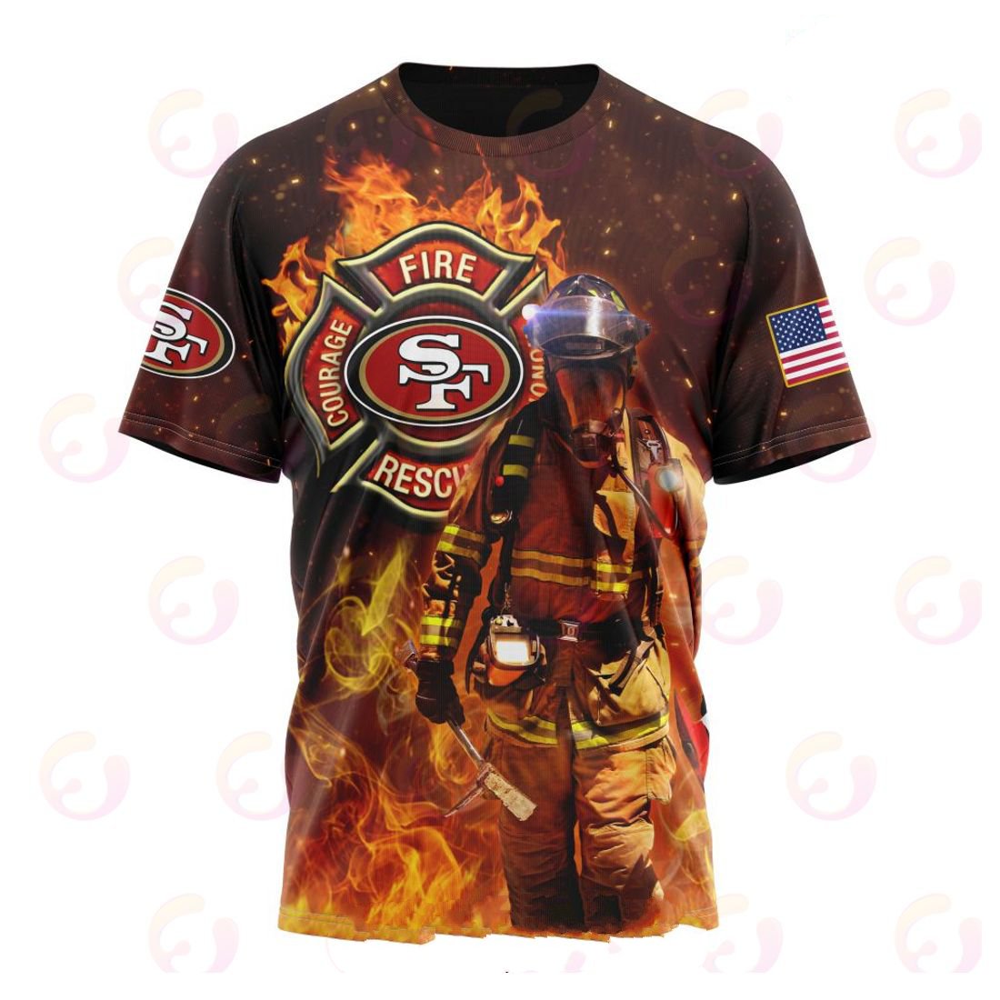 SAN FRANCISCO 49ERS HONOR FIREFIGHTERS – FIRST RESPONDERS 3D HOODIE