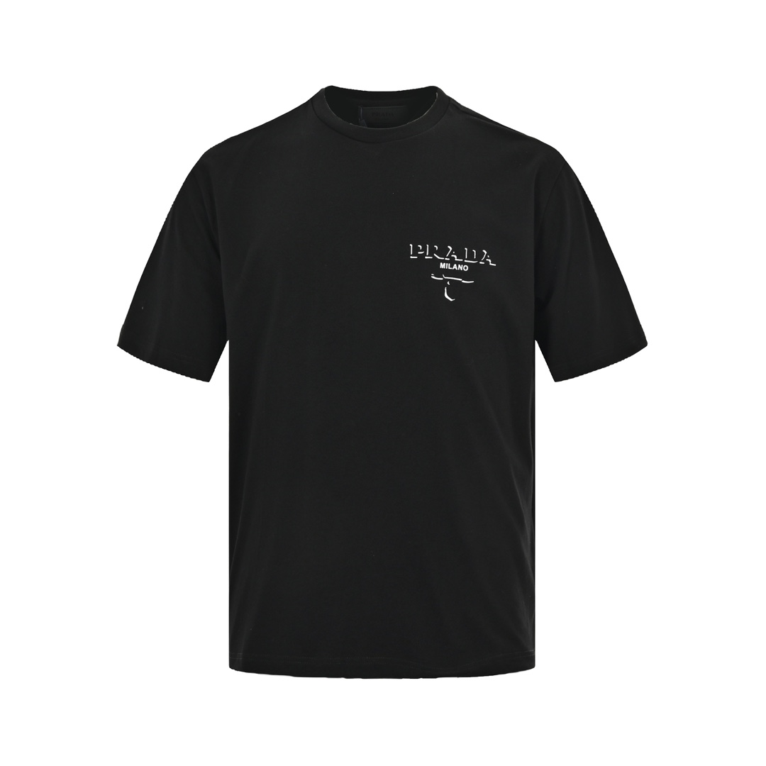 Prada 24ss triangle logo laminated short sleeves