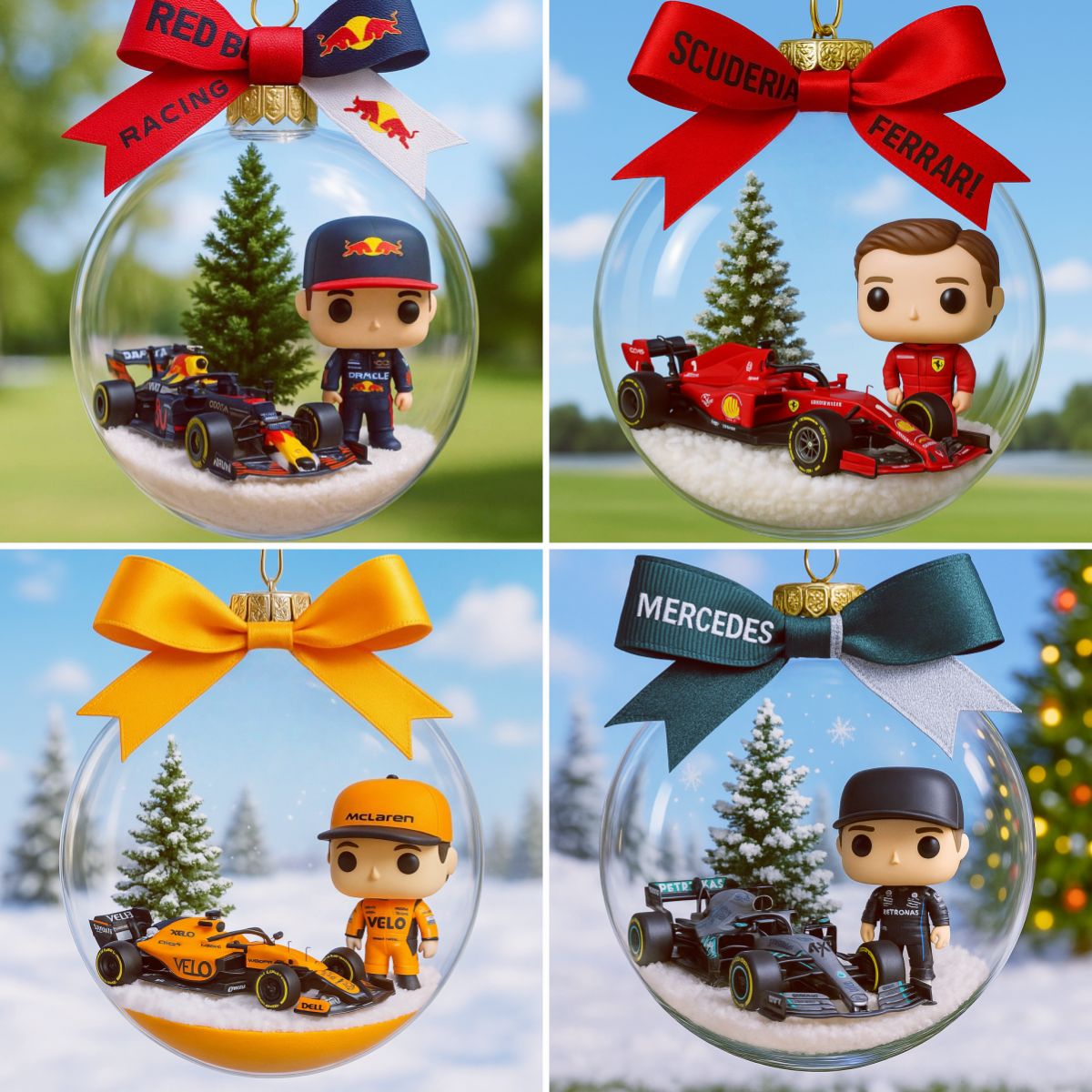 🏎️🎄 F1 Team Christmas Ornaments