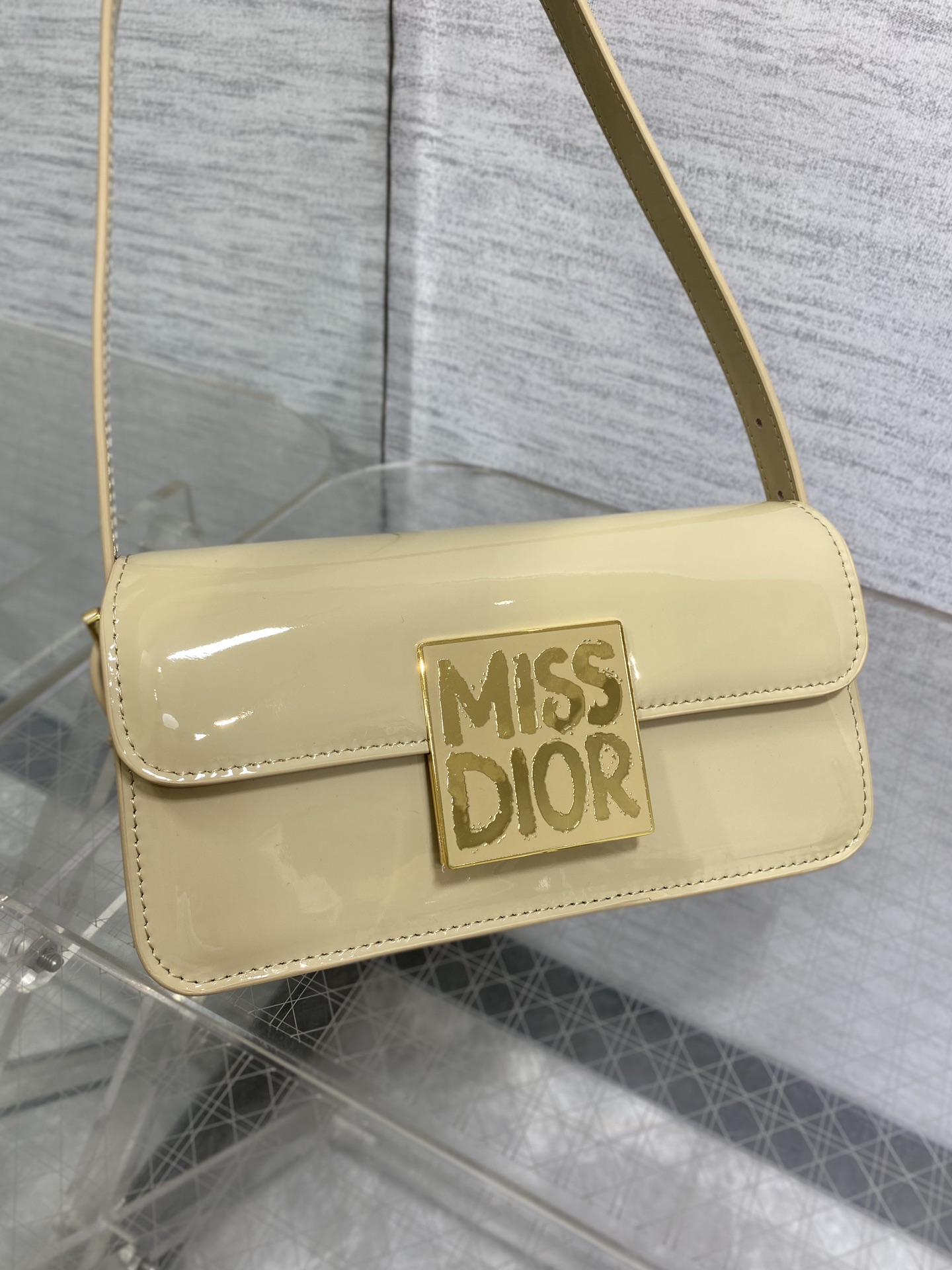 Dior Autumn Winter Series Miss Patent Leather Bag
