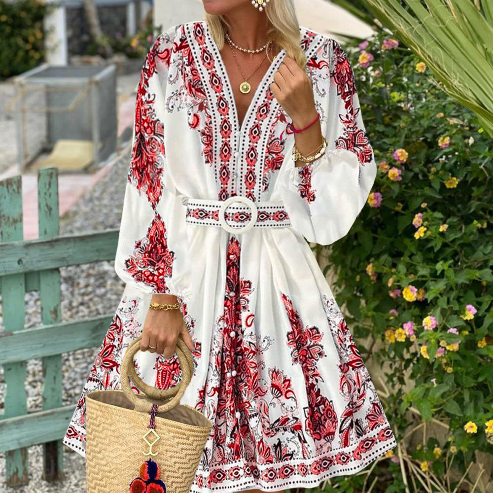 Bohemian Long Sleeve Dress