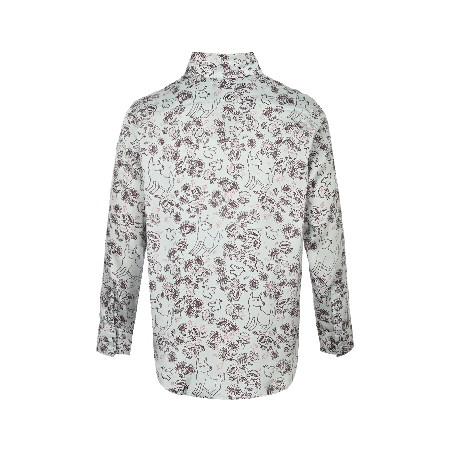 Dior 25ss floral and bird print shirt