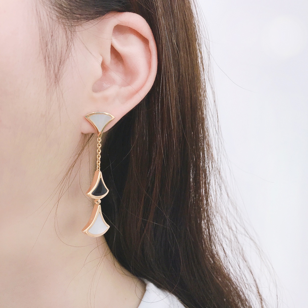 Bulgari Mother of Pearl Pendant Earrings
