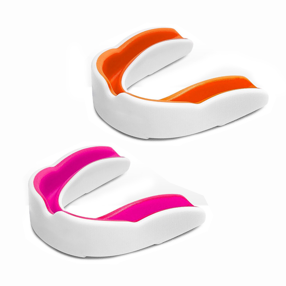 2 Pack Youth Football Mouth Guard Orange&Pink