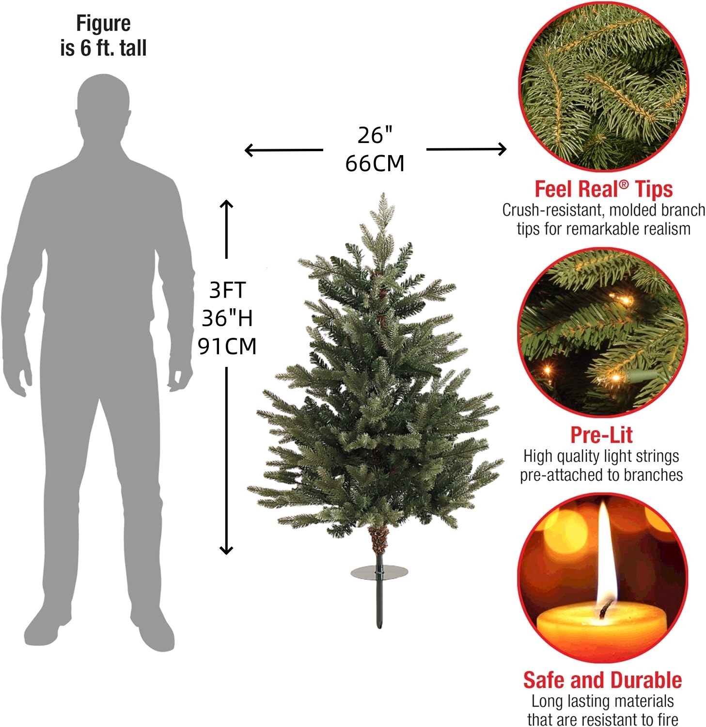 On Sale🔥Staked Twinkling Fraser Fir Tree
