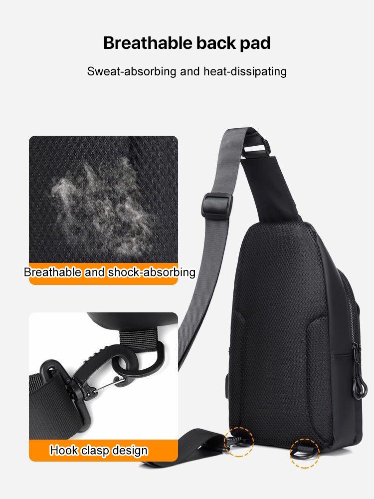 🔥Last Day Promotion-[SAVE 50% OFF]--New Fashionable USB Portable Chest Bag--BUY 2 GET 10% OFF & FREE SHIPPING