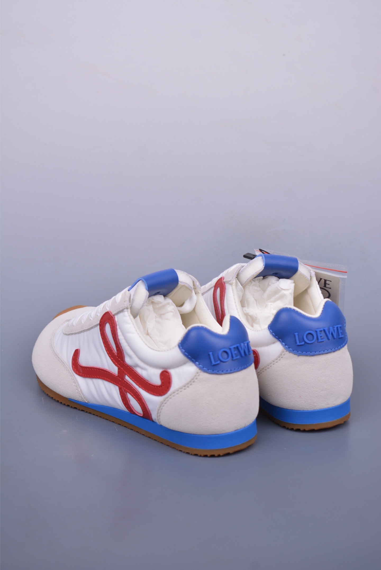 Loewe Ballet Runner 2.0 Sneakers White Blue Red 2FLLBR282X02-4868