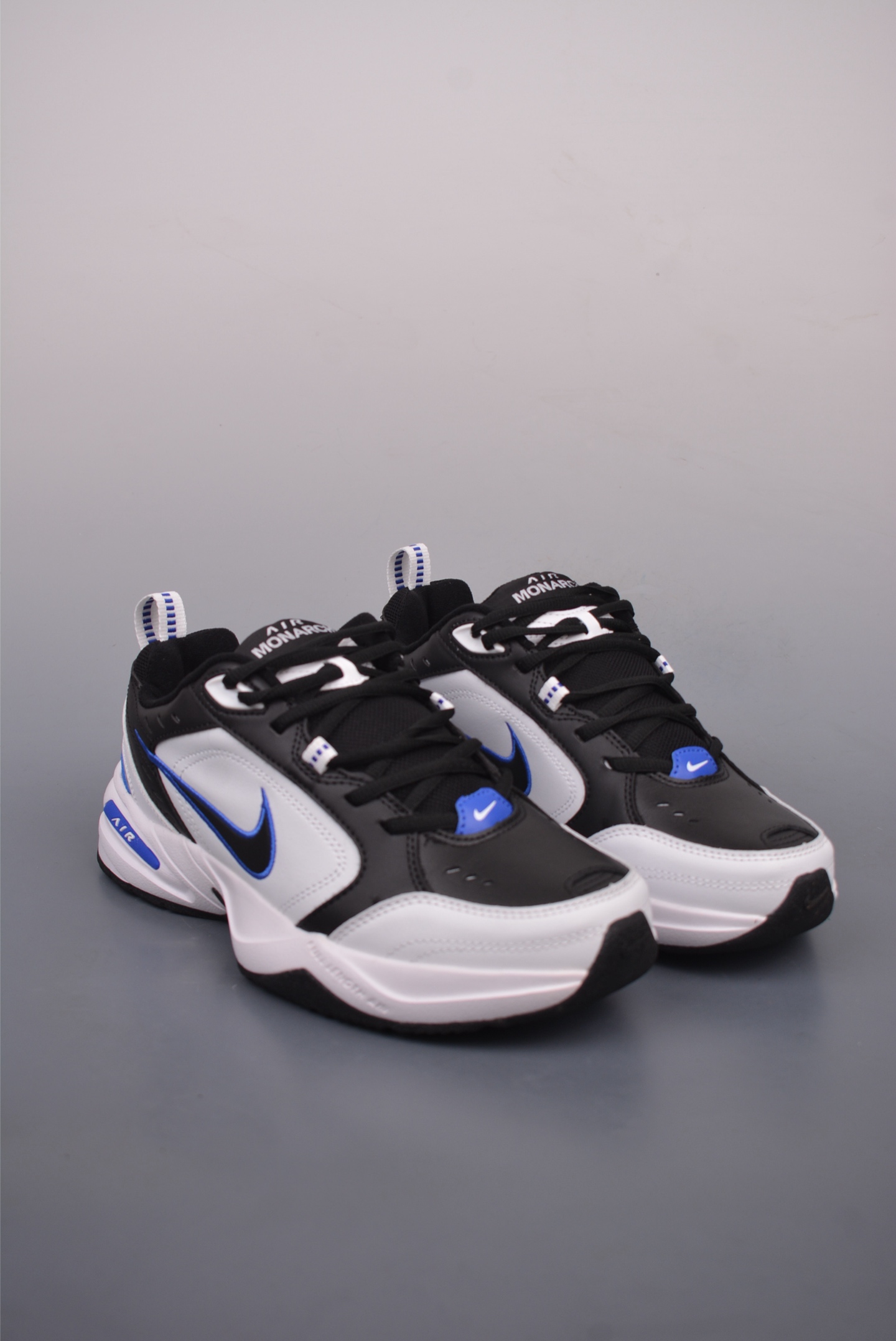 Nike Air Monarch IV Leather White Black Royal Blue 415445-002