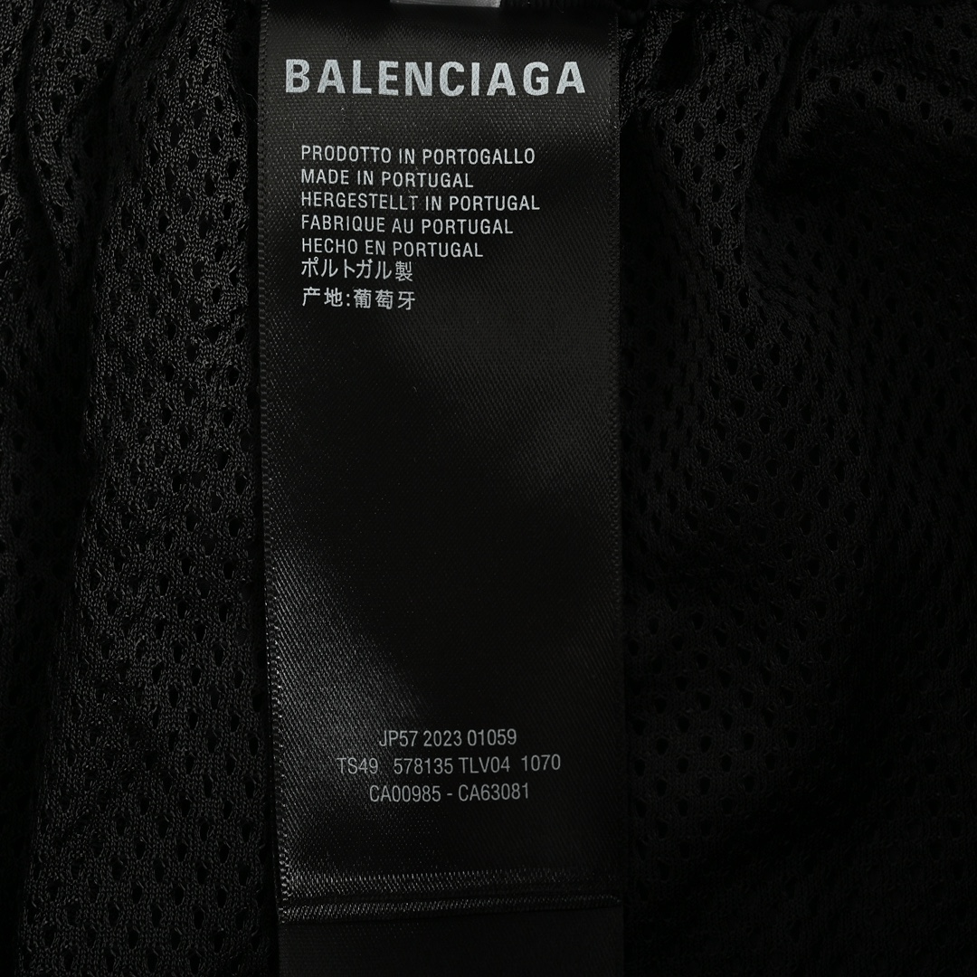 Balenciaga 24Fw hook and loop embroidered woven trousers