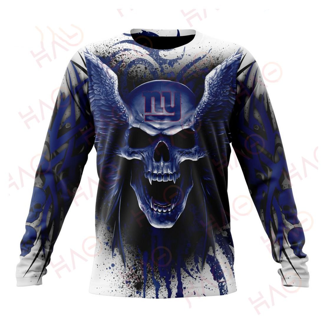 NEW YORK GIANTS 3D HOODIE SKULL ART