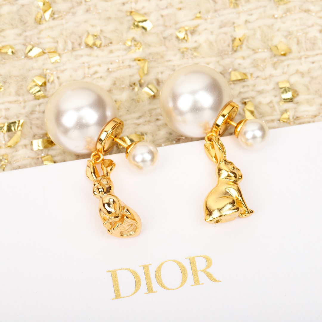 Dior limited edition rabbit earrings