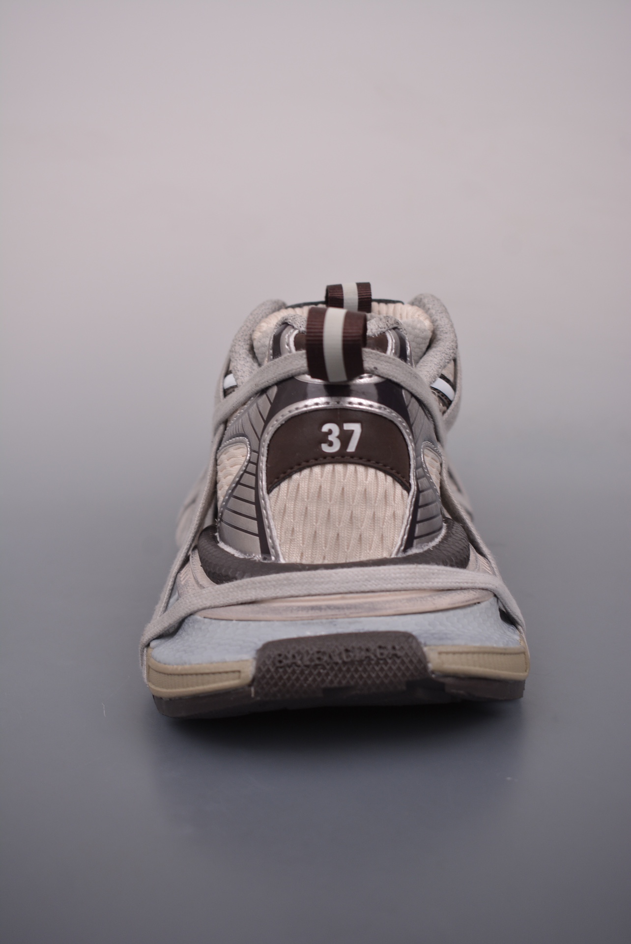 Balenciaga new 3XL lace-up trendy running shoes brown