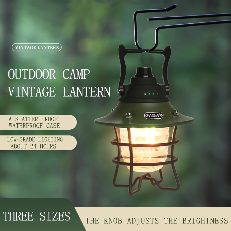 Camping Lantern, 5000mAh Dimmable LED Retro Lantern