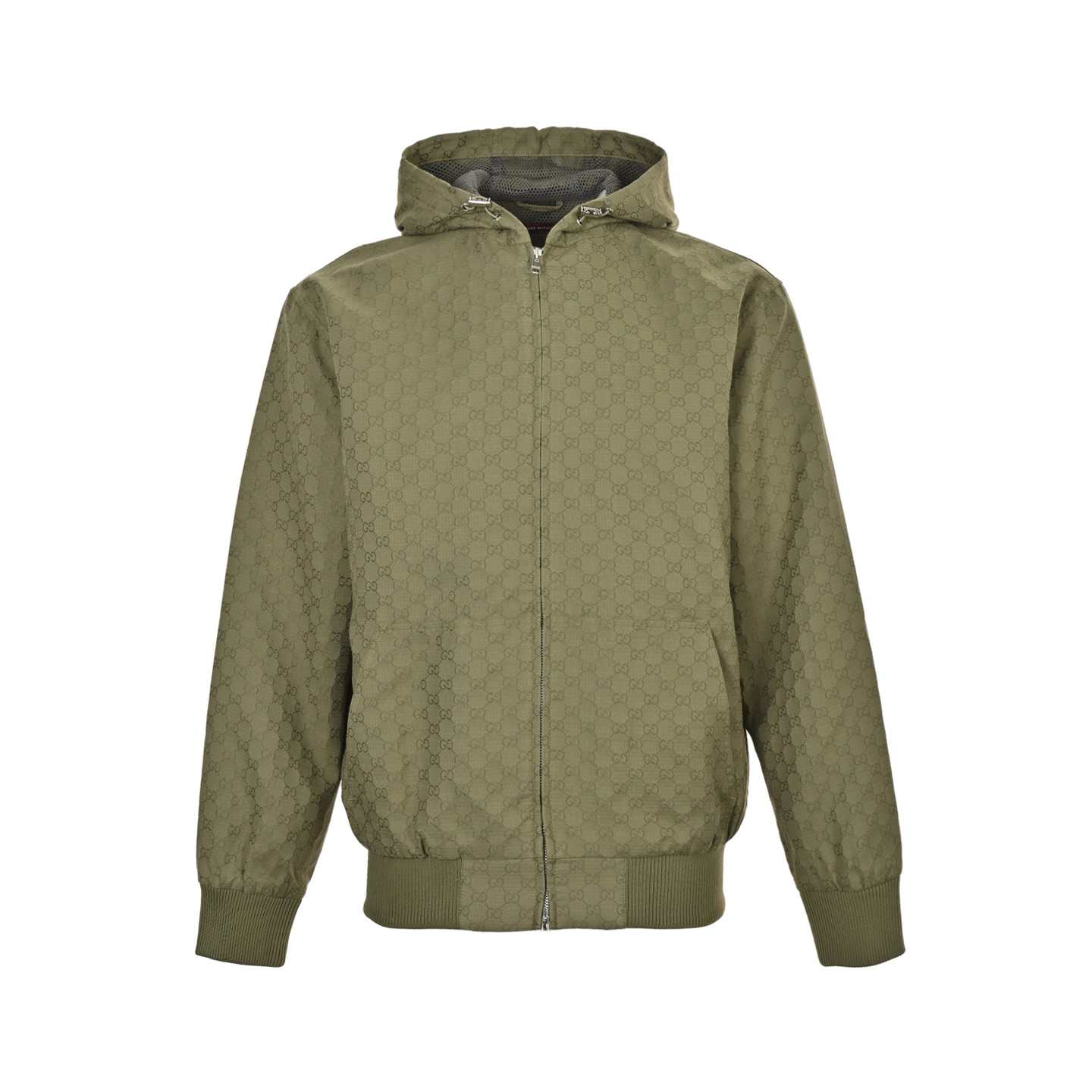 Gucci 25ss GG all-over print hooded zip-up jacket