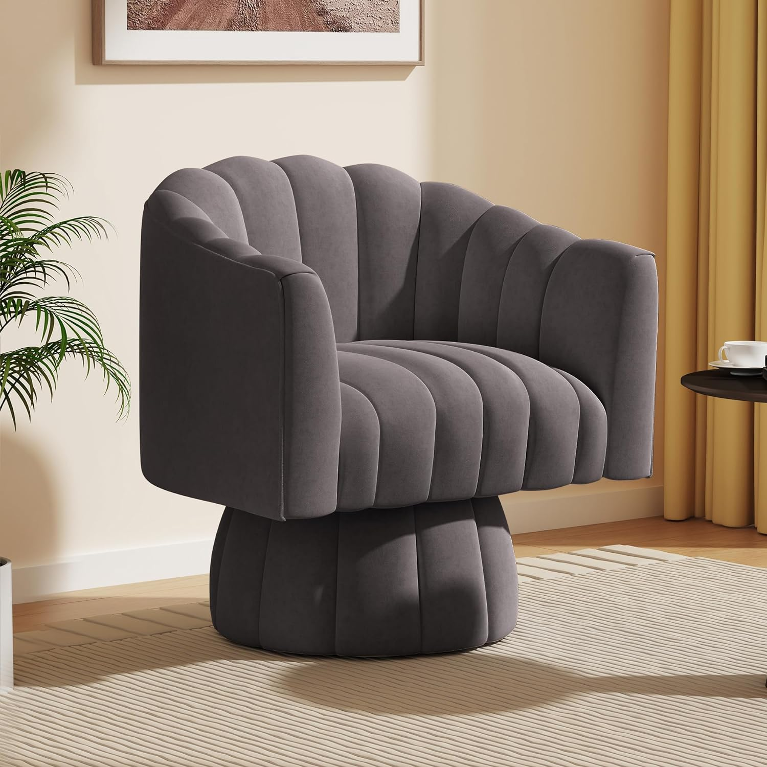 360 Degree Swivel Cuddle Barrel Accent Sofa Chairs