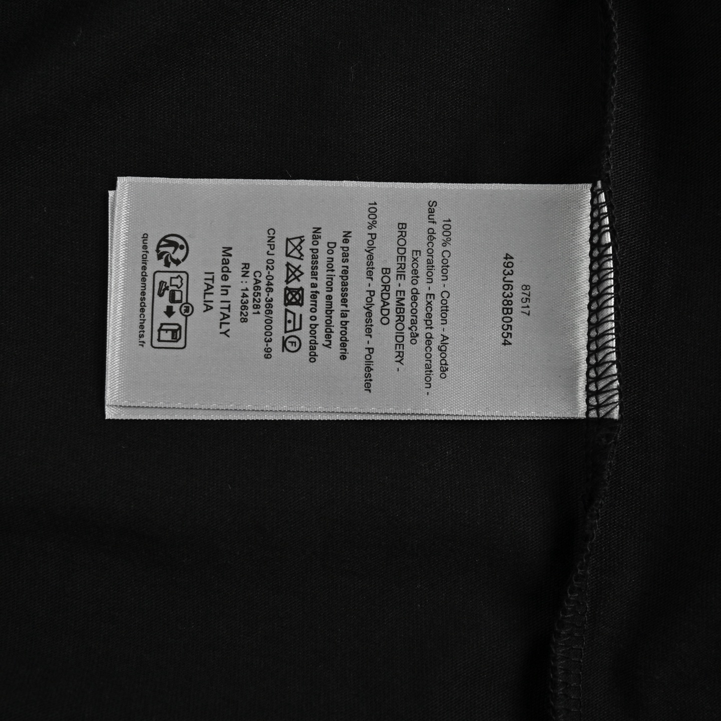 Dior 25ss flocked logo short sleeve