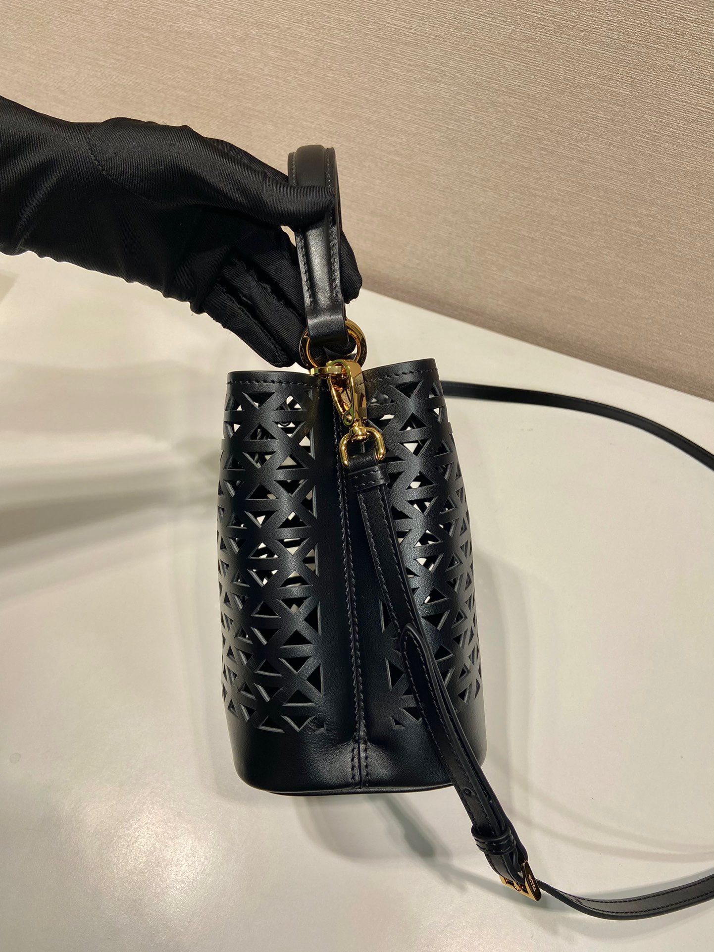 Prada hollow bucket bag 1BA217