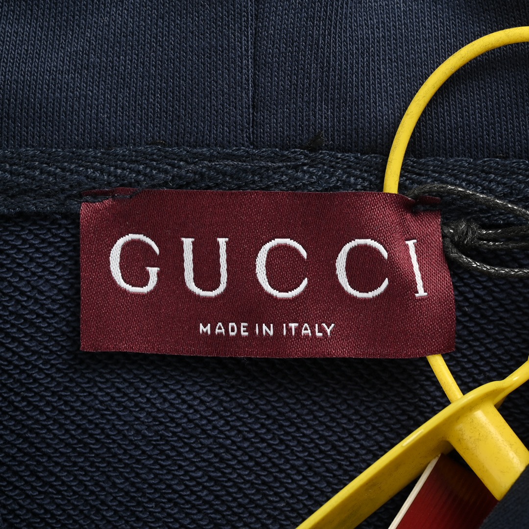 Gucci 24Fw belted lettering print hooded sweatshirt