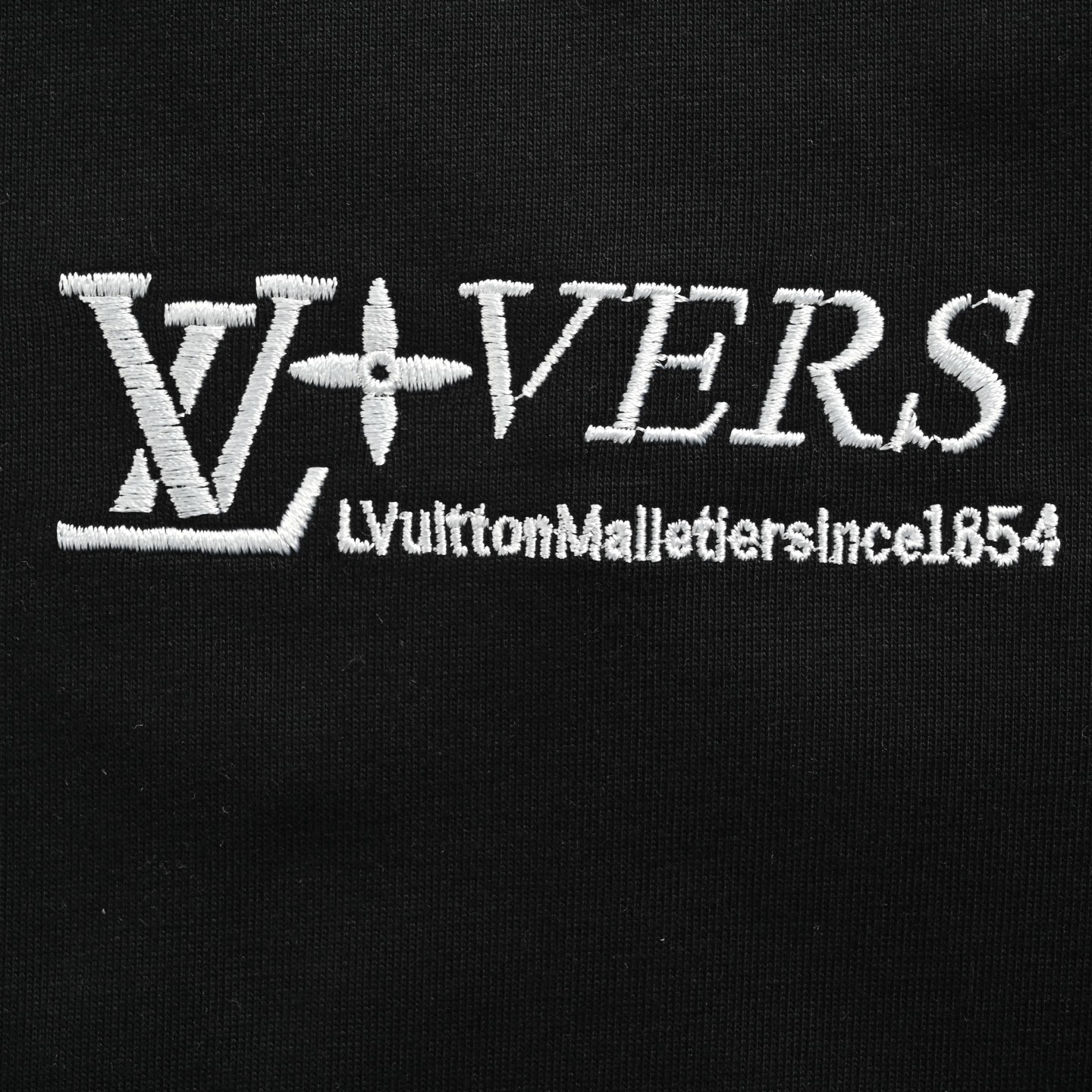 Louis Vuitton 25ss three flower slogan towel embroidered short sleeves