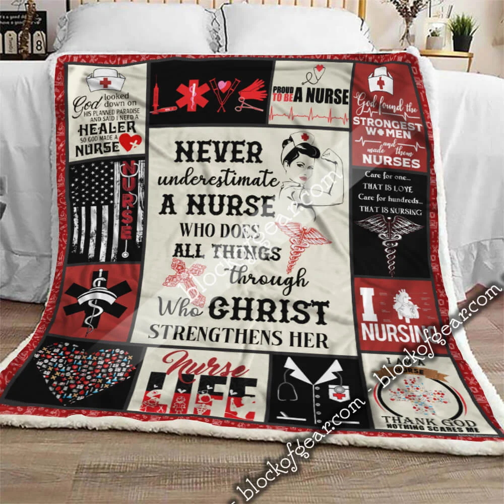 Proud To Be A Nurse Sofa Throw Blanket SLB62
