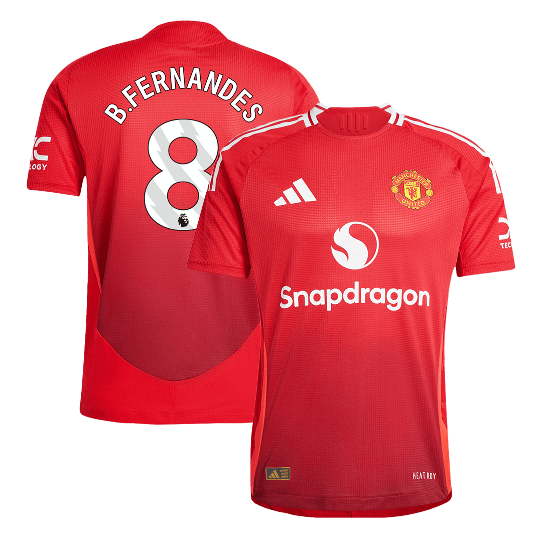 Authentic B.FERNANDES #8 Manchester United Football Shirt 2024/25