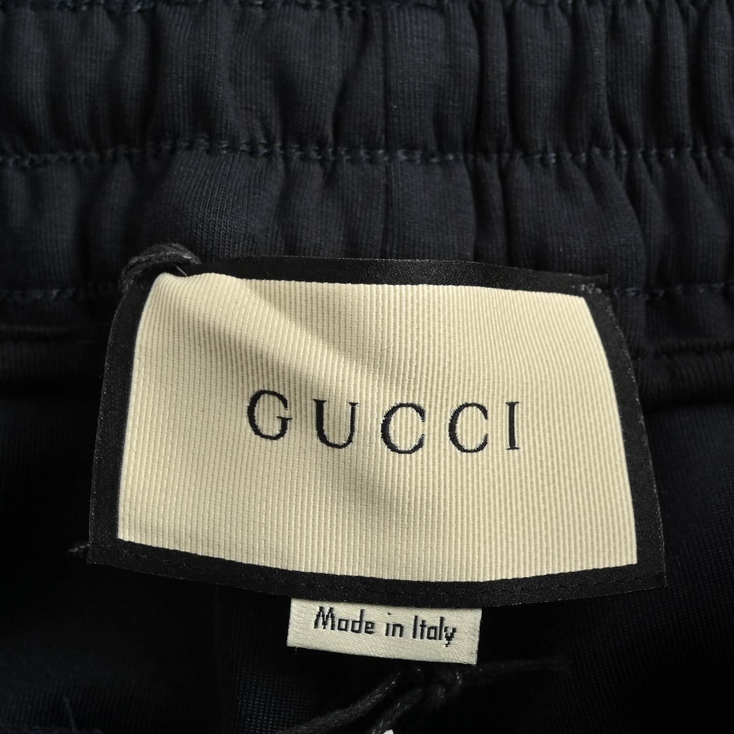 Gucci 25ss side webbing embroidered lettering shorts