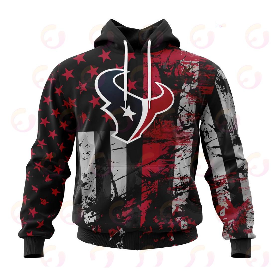 HOUSTON TEXANS 3D HOODIE JERSEY FOR AMERICA