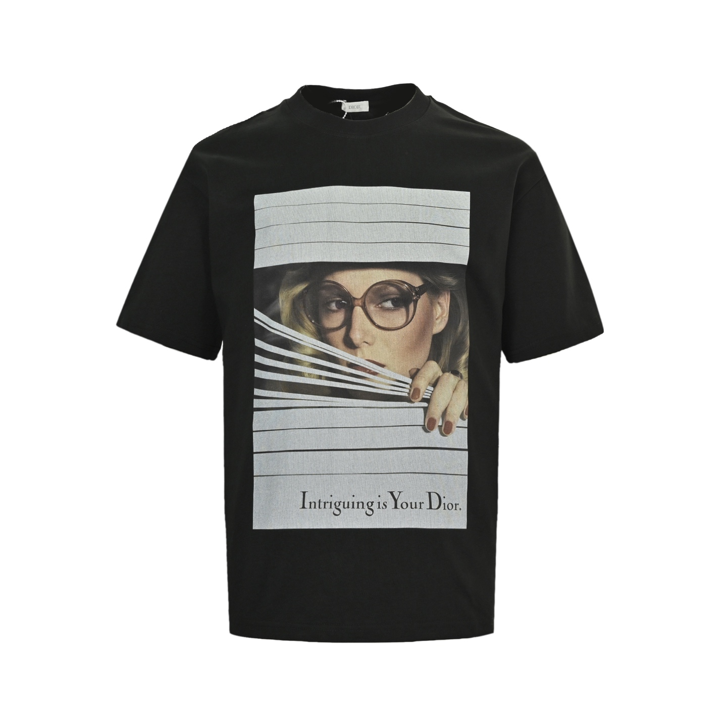 Dior 25ss magazine cover print short-sleeved shirt