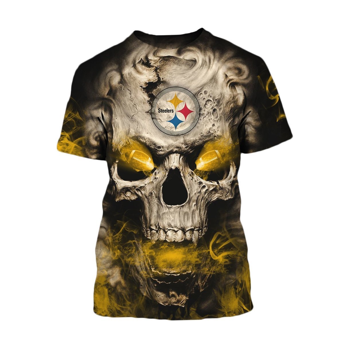 STEELERS 3D HOODIE SKULL 07
