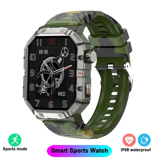 New Men's Outdoor Sports HD Bluetooth Call Smartwatch 2.02inch full screen touch AI intelligent voice assistant for Android iOS