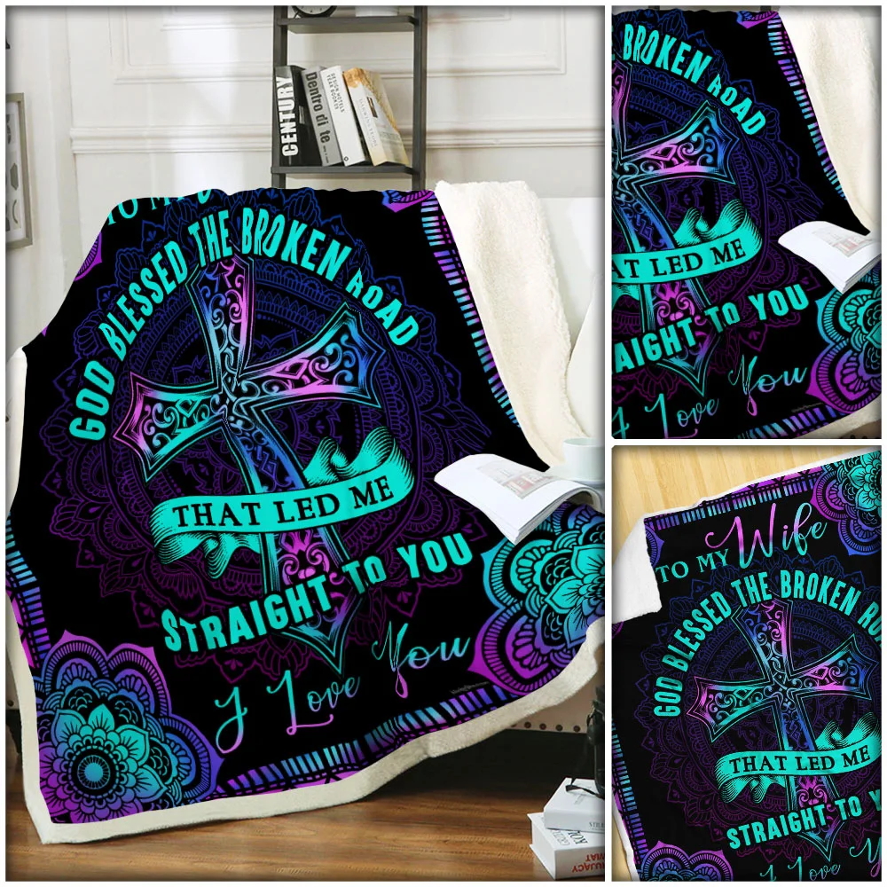 To My Wife Sofa Throw Blanket