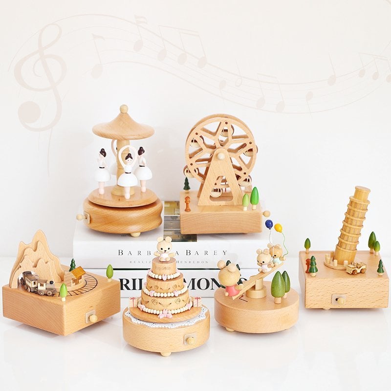 (🔥Last Day Promotion-SAVE 50% OFF)Handmade Wooden Rotating Music Boxes-BUY 2 GET 10% OFF & FREE SHIPPING