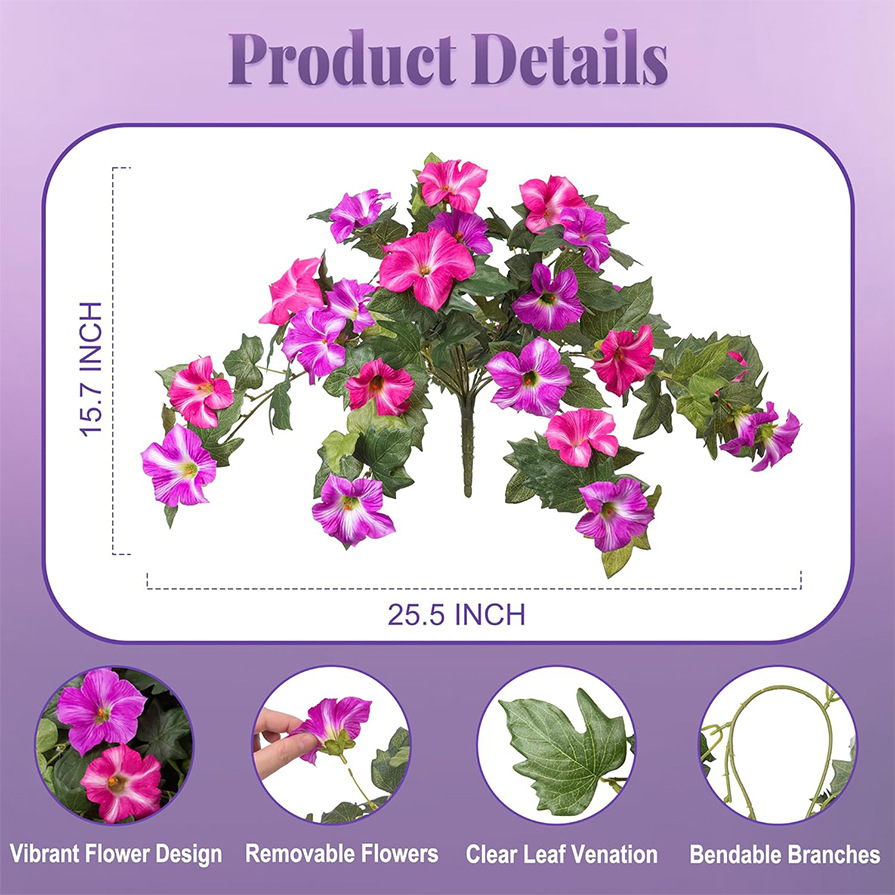 🌺🌺Realistic zero maintenance artificial UV resistant outdoor flowers