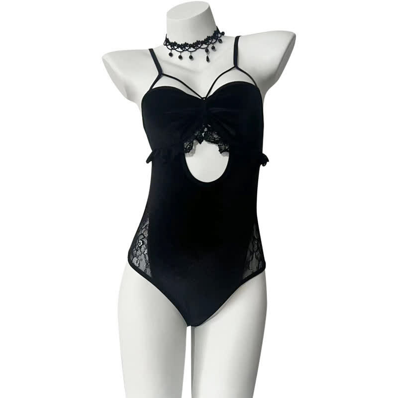 Cosplay Bunny Hollow Out Jumpsuit Lingerie
