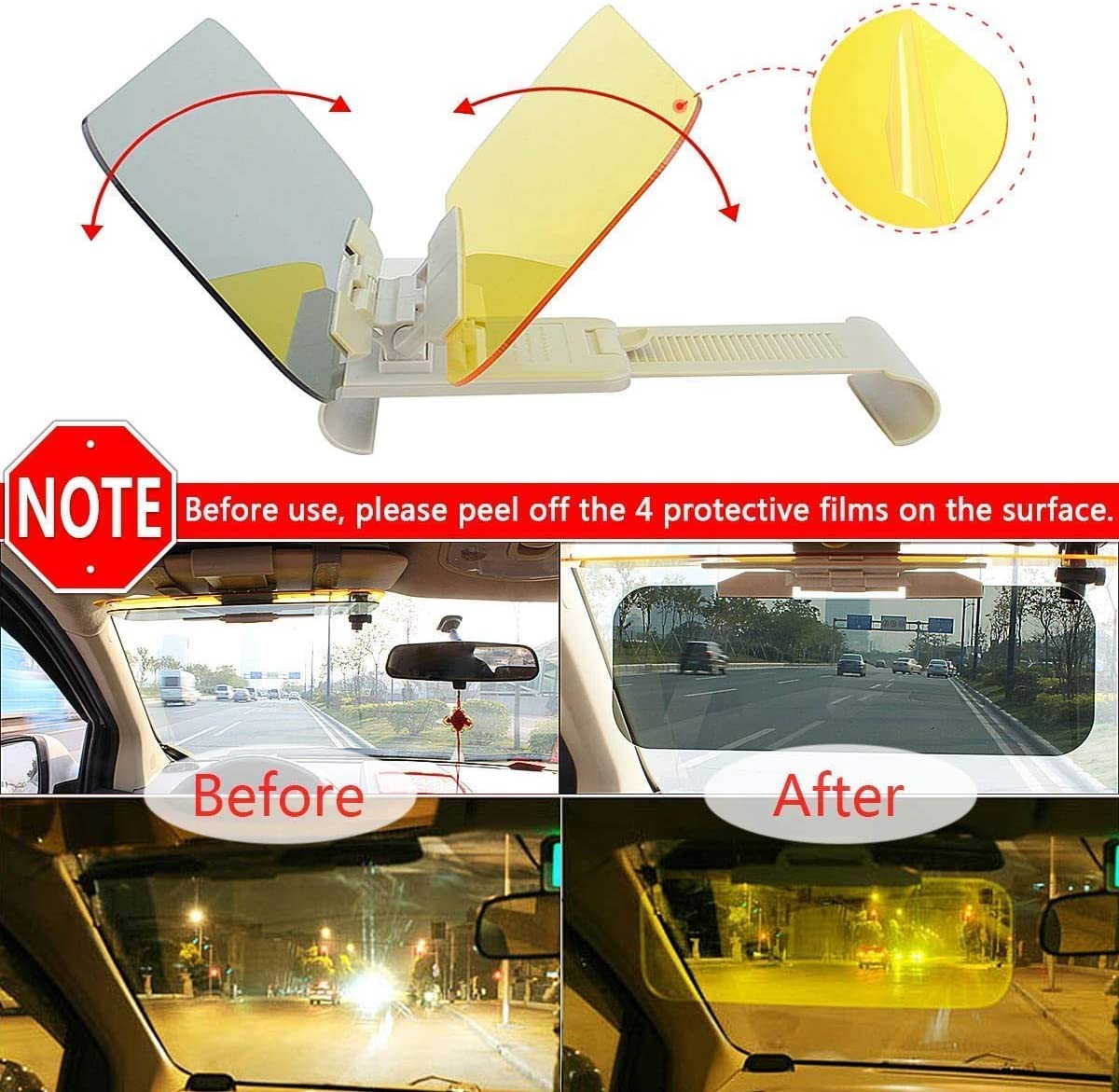 (🔥Father's Day Hot Sale-Save 50%OFF)-🚗Day and Night Anti-Glare Car Windshield Visor-BUY 1 GET 1 FREE