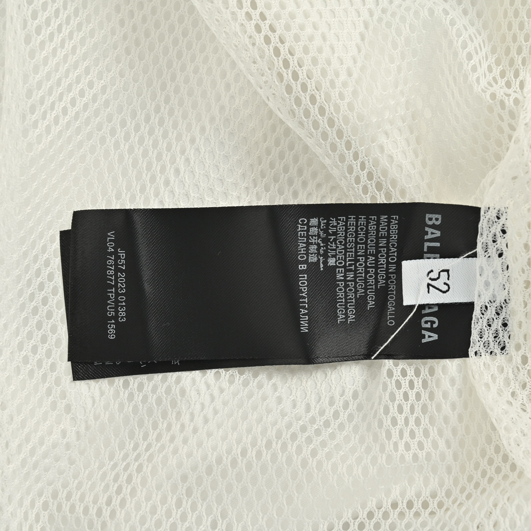 Balenciaga 24Fw waterproof windbreaker jacket with monogram appliqués