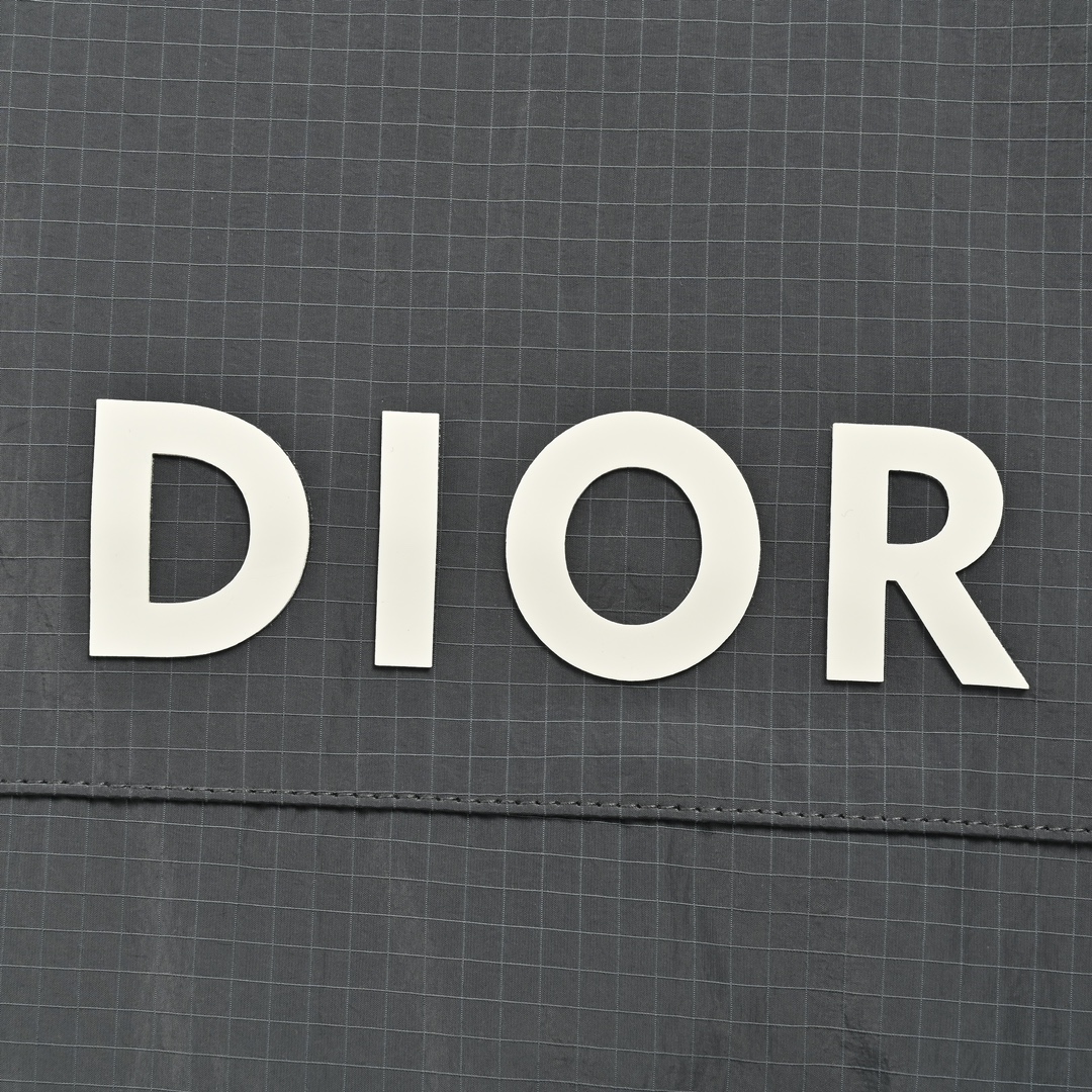 Dior 24Fw lettering print hooded trench coat