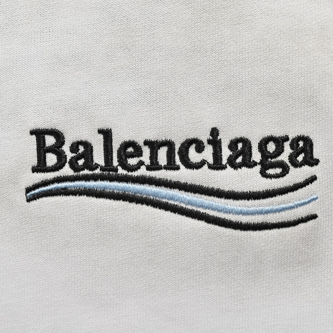 Balenciaga 24ss embroidered cola mud dyed short sleeves