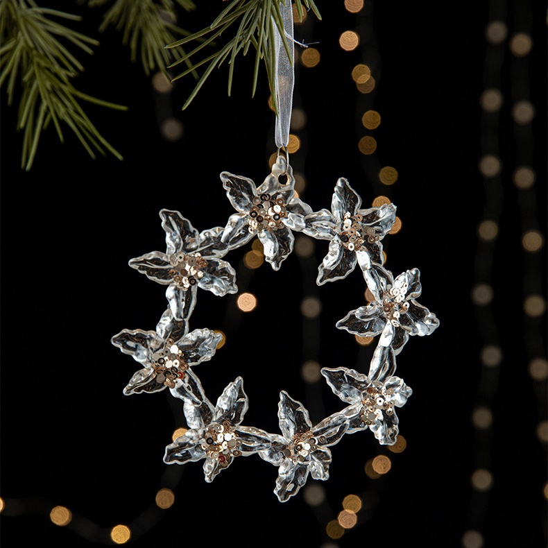 🎅2024 Christmas Promos🔥Christmas decorations sequins acrylic transparent pendant