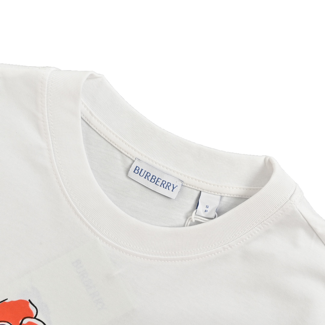 Burberry 24ss rose print short sleeve
