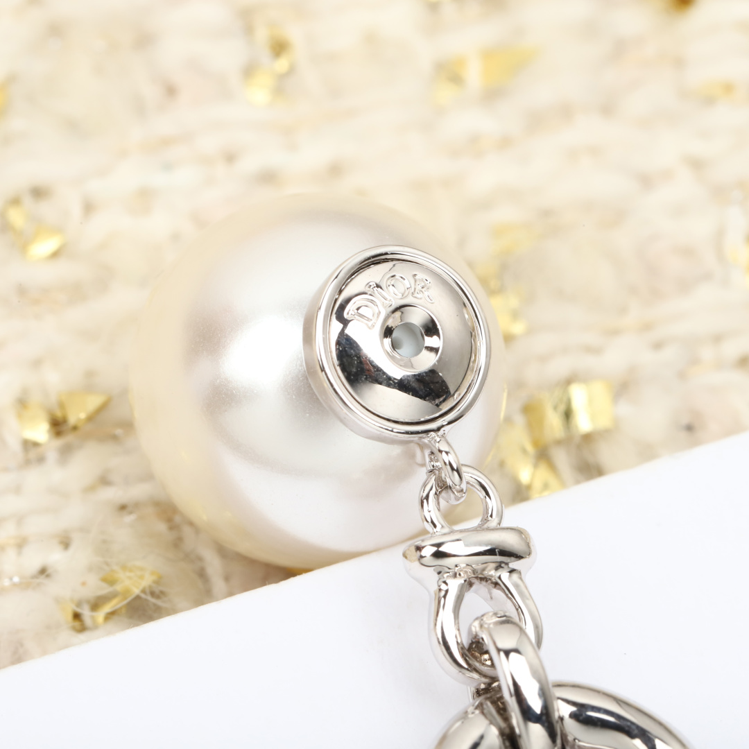 Dior Pearl Drop CD Earrings