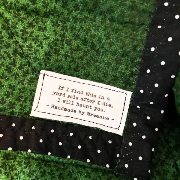 Custom Cute Funny Printed Sew-in Fabric Label