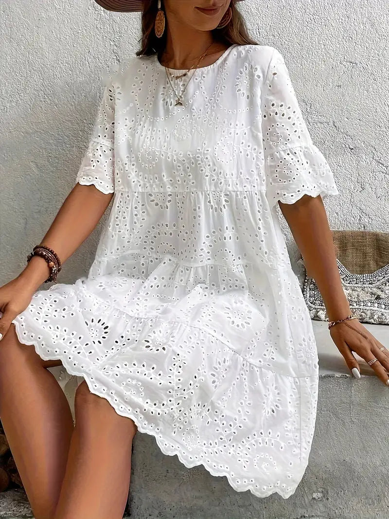 Lace A-Line Mini Dress